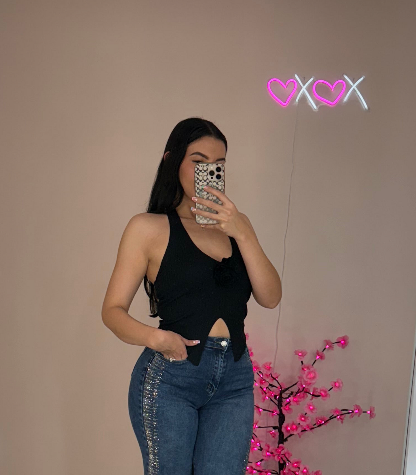 Black rose top