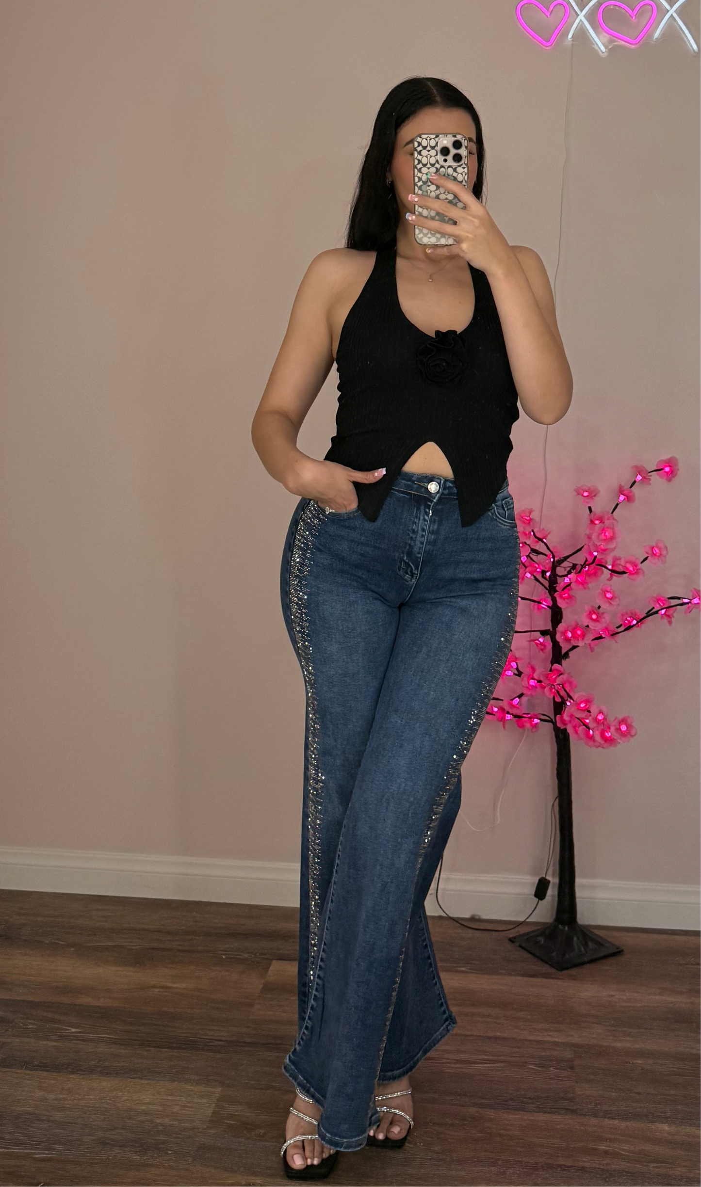 Black rose top
